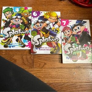 Lot Of 3 Splatoon By Sankichi Hinodeya English Paperback Books - #4, 6, & 7